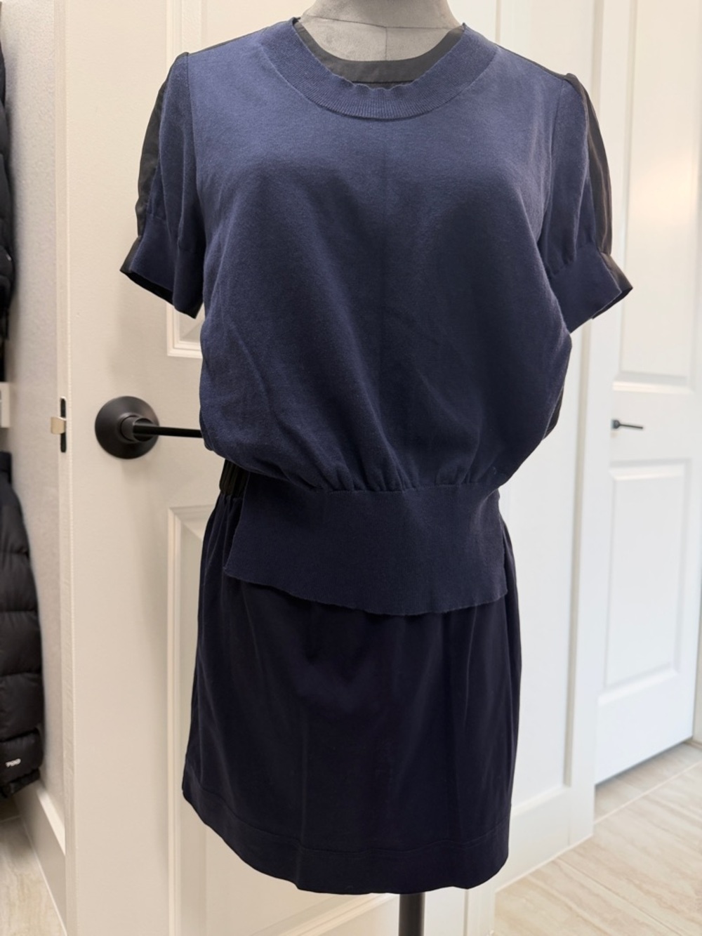 Fashionable styles Navy and Black Women's Mini  Dress